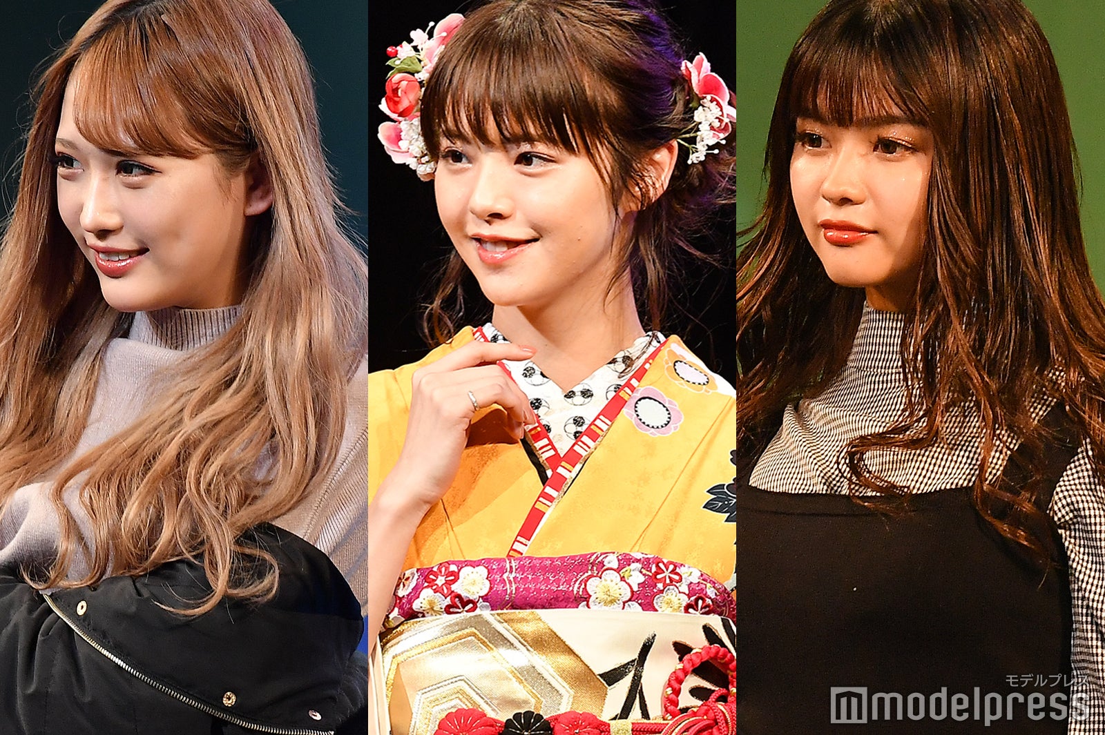 （左から）伊藤桃々、鈴木ゆうか、なちょす（C）モデルプレス