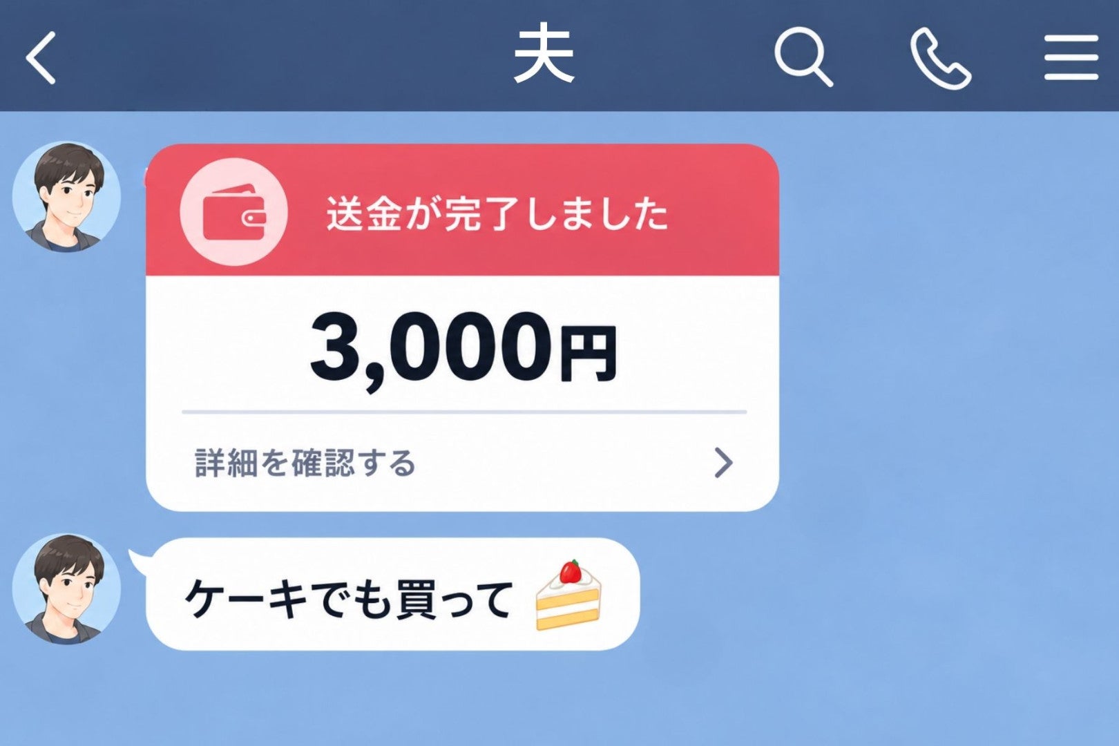 喧嘩翌日、夫から３０００円と「ケーキでも買って」→「ごめんが聞きたかった」と返した私に届いた一言