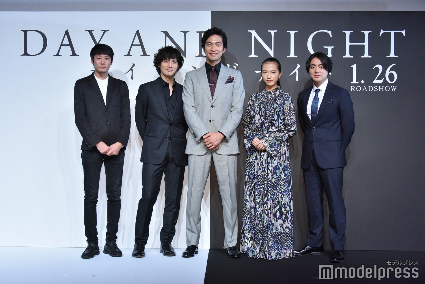 （左から）藤井道人監督、安藤政信、阿部進之介、清原果耶、山田孝之 （C）モデルプレス