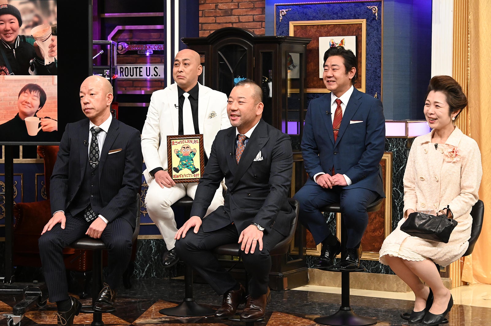 （左から）小峠英二、長谷川雅紀、西村瑞樹、渡辺隆、天野裕加里（C）日本テレビ