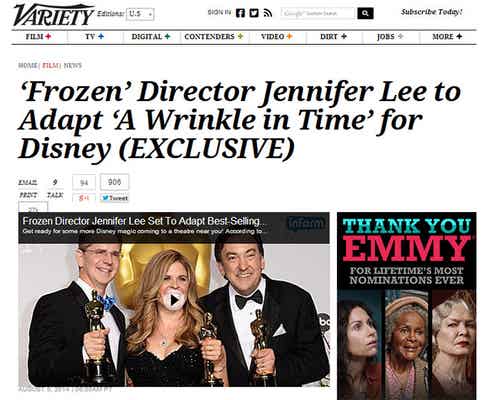 ディズニー、「アナ雪」監督の新作決定