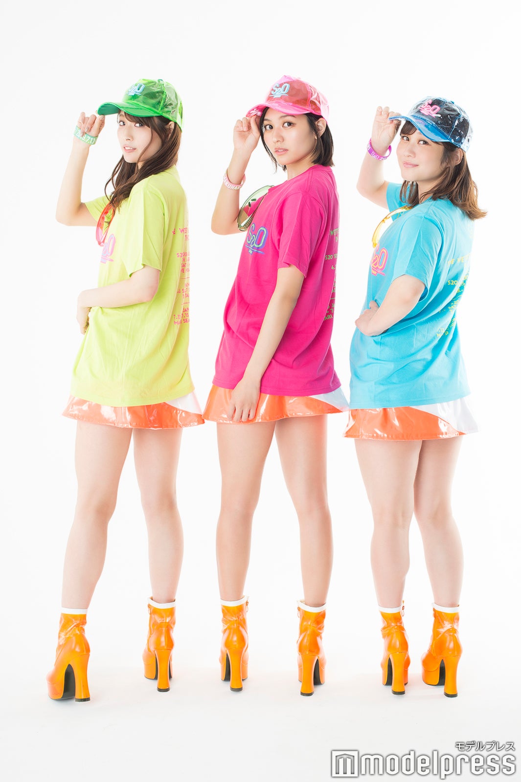 「S2O」応援団“MFGエンジェルス”の沢すみれ、林ゆめ、高橋凛（C）モデルプレス