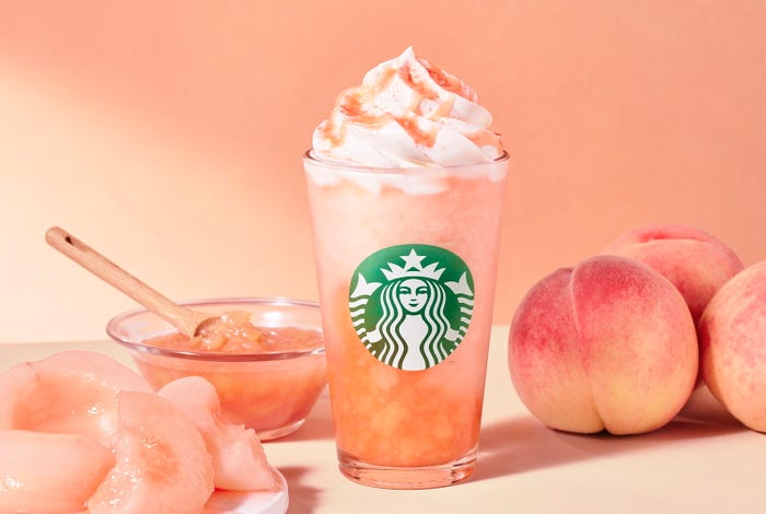 ヘブンリー ピーチ フラペチーノ(提供写真)