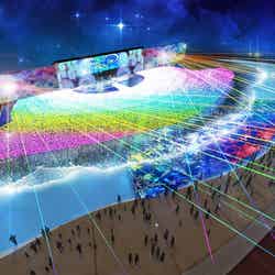 虹色に光る大海原に感動！西武園ゆうえんち「イルミージュ」LED350万球のきらめきが眩しい／画像提供：西武園ゆうえんち