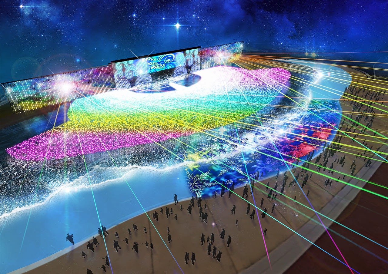 虹色に光る大海原に感動!西武園ゆうえんち「イルミージュ」LED350万球のきらめきが眩しい