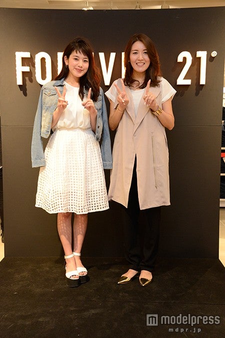 （左から）筧美和子、雑誌「JJ」の原さやか編集長