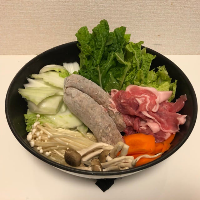 生フランクの和風醤油鍋