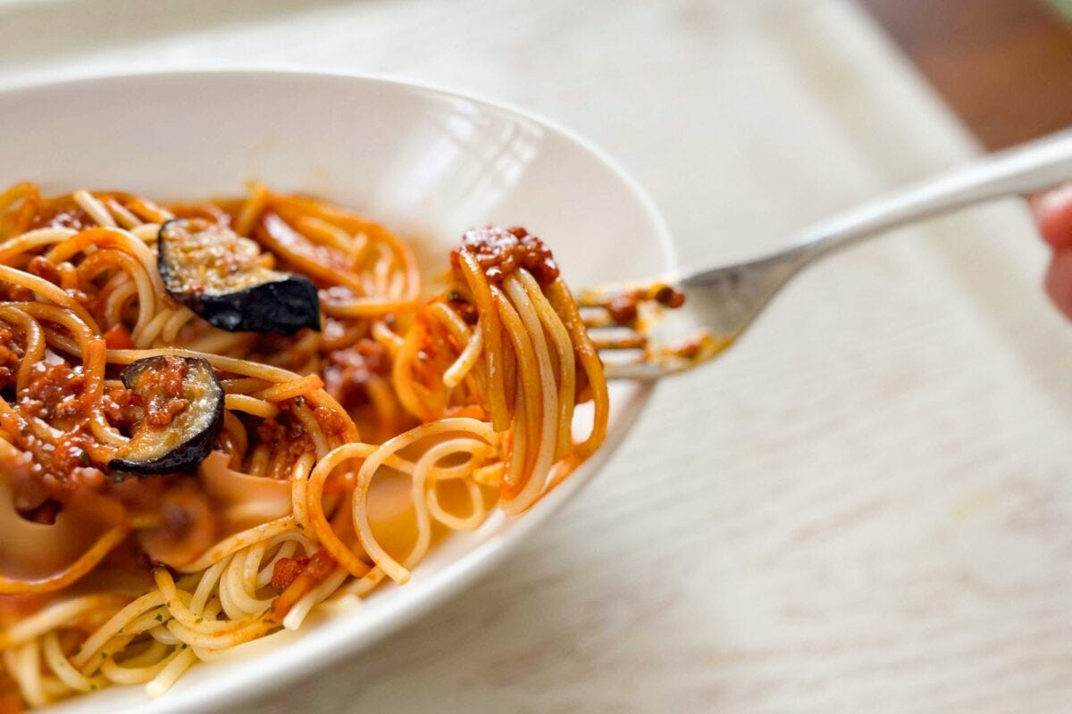 トップバリュ「大盛りなす入りミート」