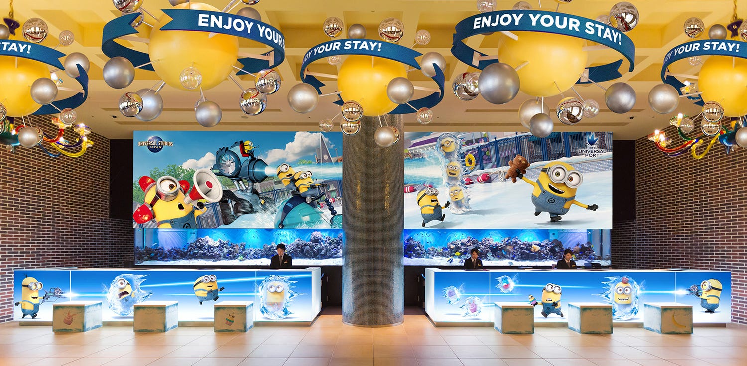 USJオフィシャルホテル、ミニオンのハチャメチャ装飾がパワーアップ 新ライドがモチーフに