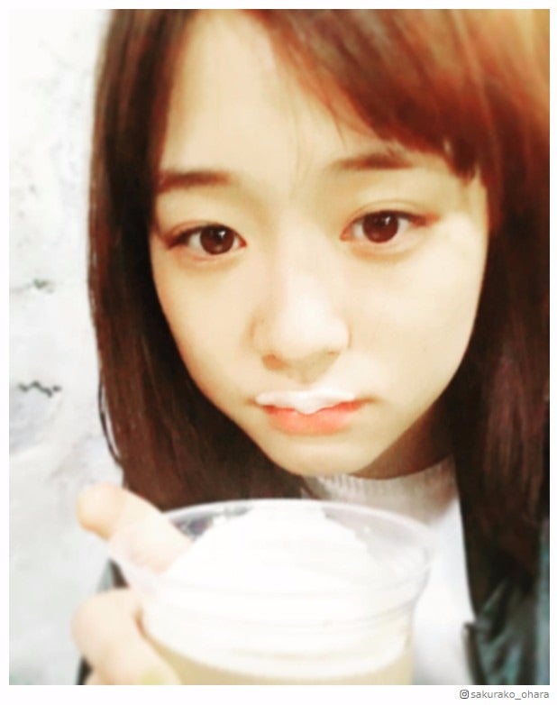 大原櫻子の“泡のおひげ”に反響殺到「あざと可愛い」「拭いてあげたい」