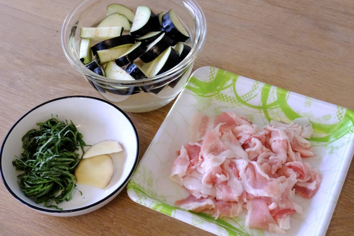 加藤綾菜　豚ナスそうめん