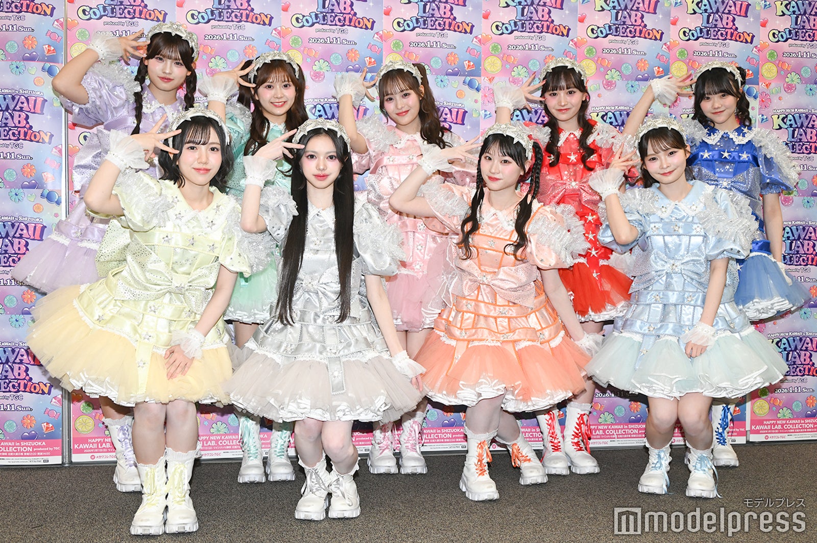 MORE STAR／（後列左から）萩田そら、鈴木花梨、森田あみ、山本るしあ、遠藤まりん（前列左から）笹原なな花、中山こはく、新井心菜、高梨ゆな（C）モデルプレス