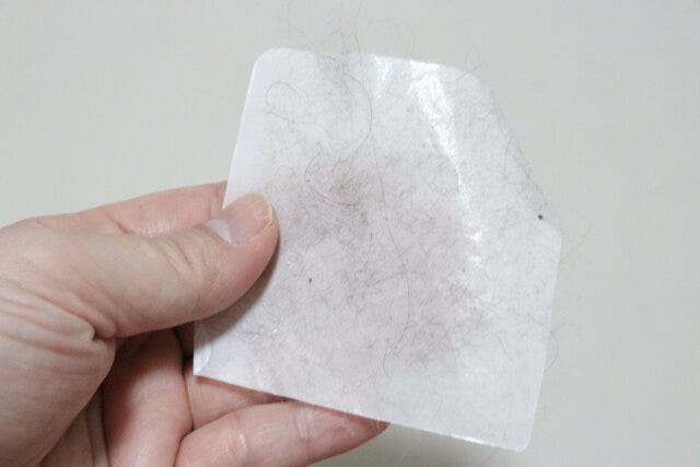 衣類用粘着クリーナー(60枚) 使用後 衣類用粘着クリーナー(60枚) 使用後