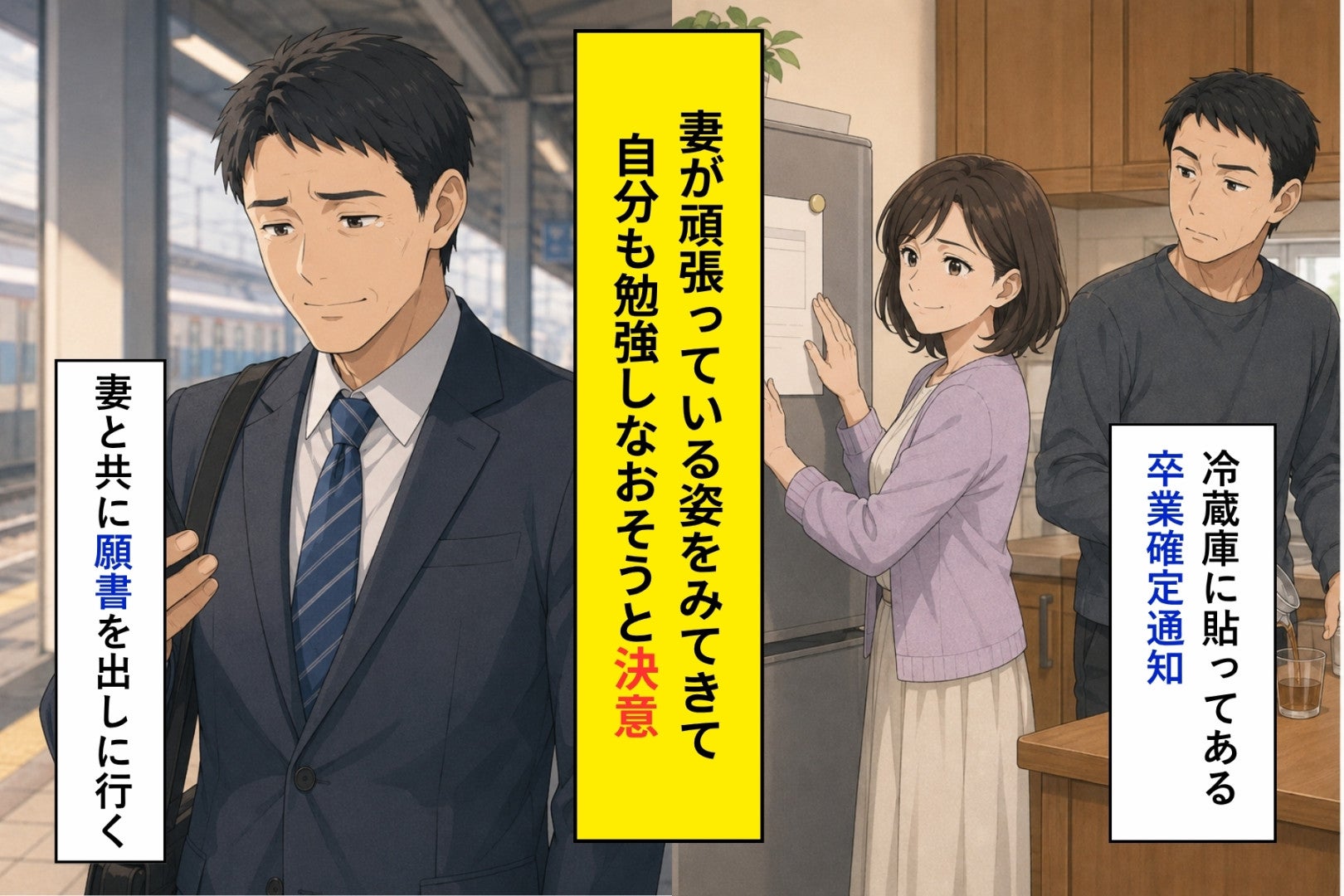 「今さら大学なんて」と妻を笑った俺が、４年後の卒業式の朝に残した茶封筒
