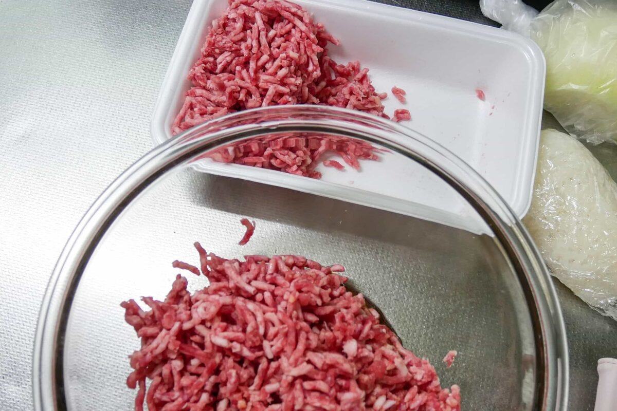 箸で食べれるハンバーグ