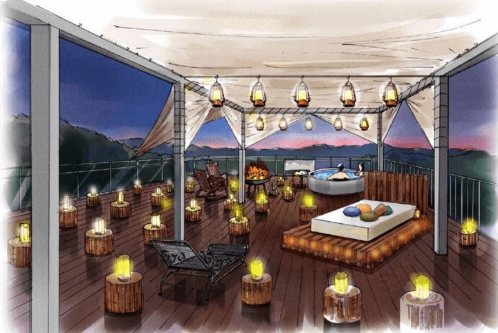 雲の上の湯上がり処／画像提供：星野リゾート