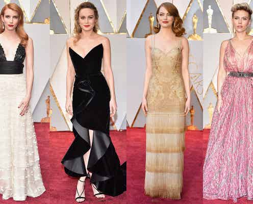 <第89回アカデミー賞>エマ・ストーンら豪華女優が胸元ざっくり、美背中披露…レッドカーペット彩るドレス姿を一挙紹介