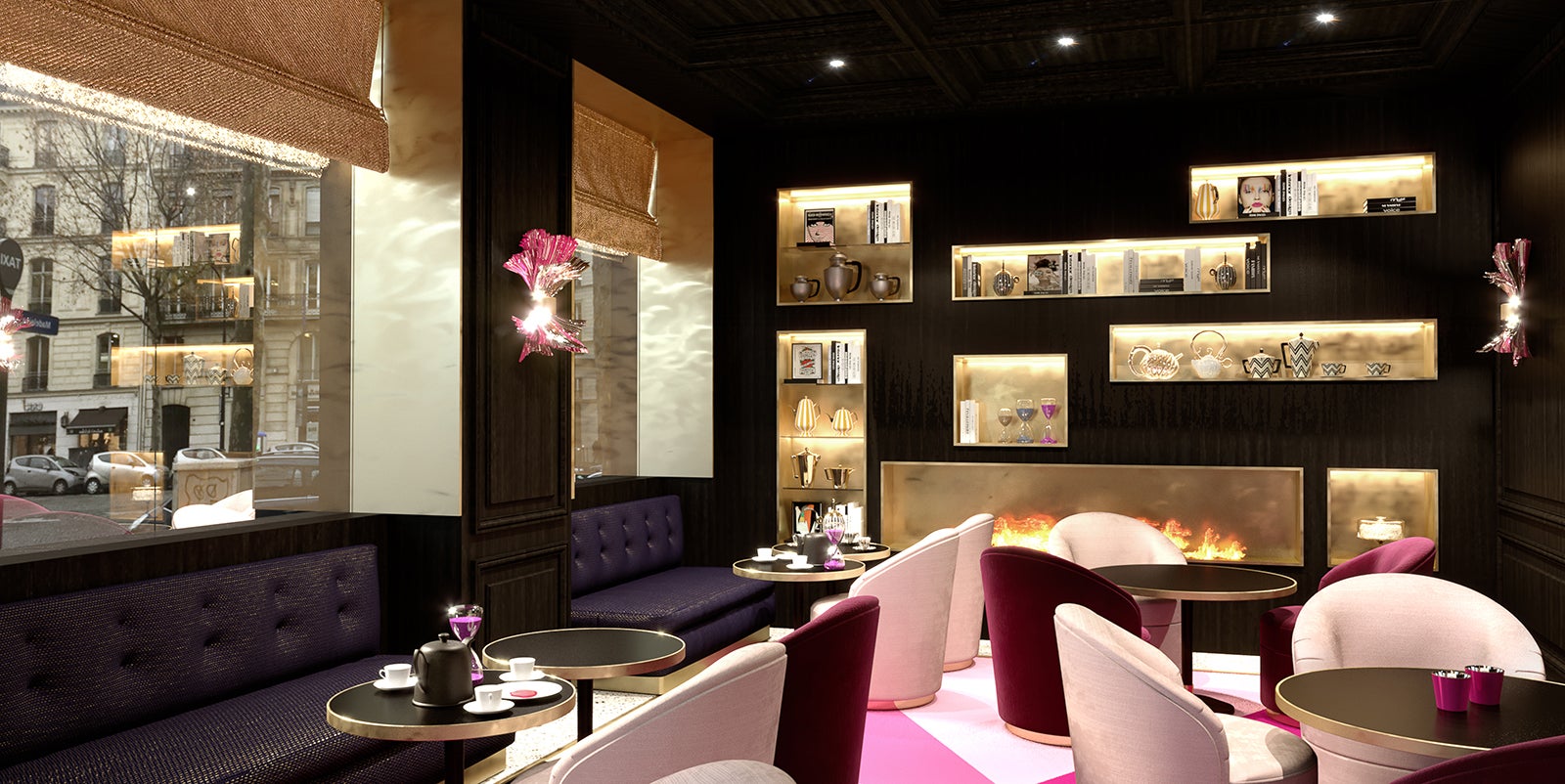 The Library ホテルゲスト用プライベートサロン／画像提供：フォション