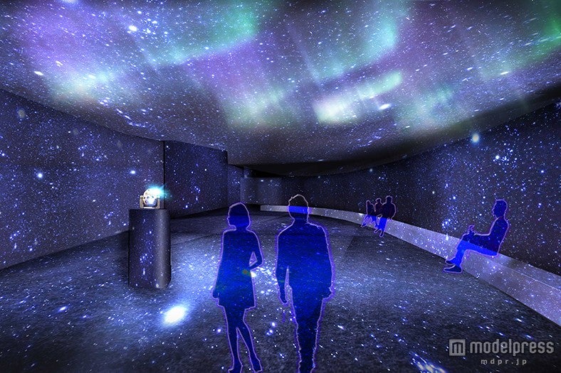オーロラも出現する「星空のイルミネーション by MEGASTAR」イメージ／画像提供：森ビル