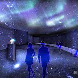 オーロラも出現する「星空のイルミネーション by MEGASTAR」イメージ/画像提供:森ビル