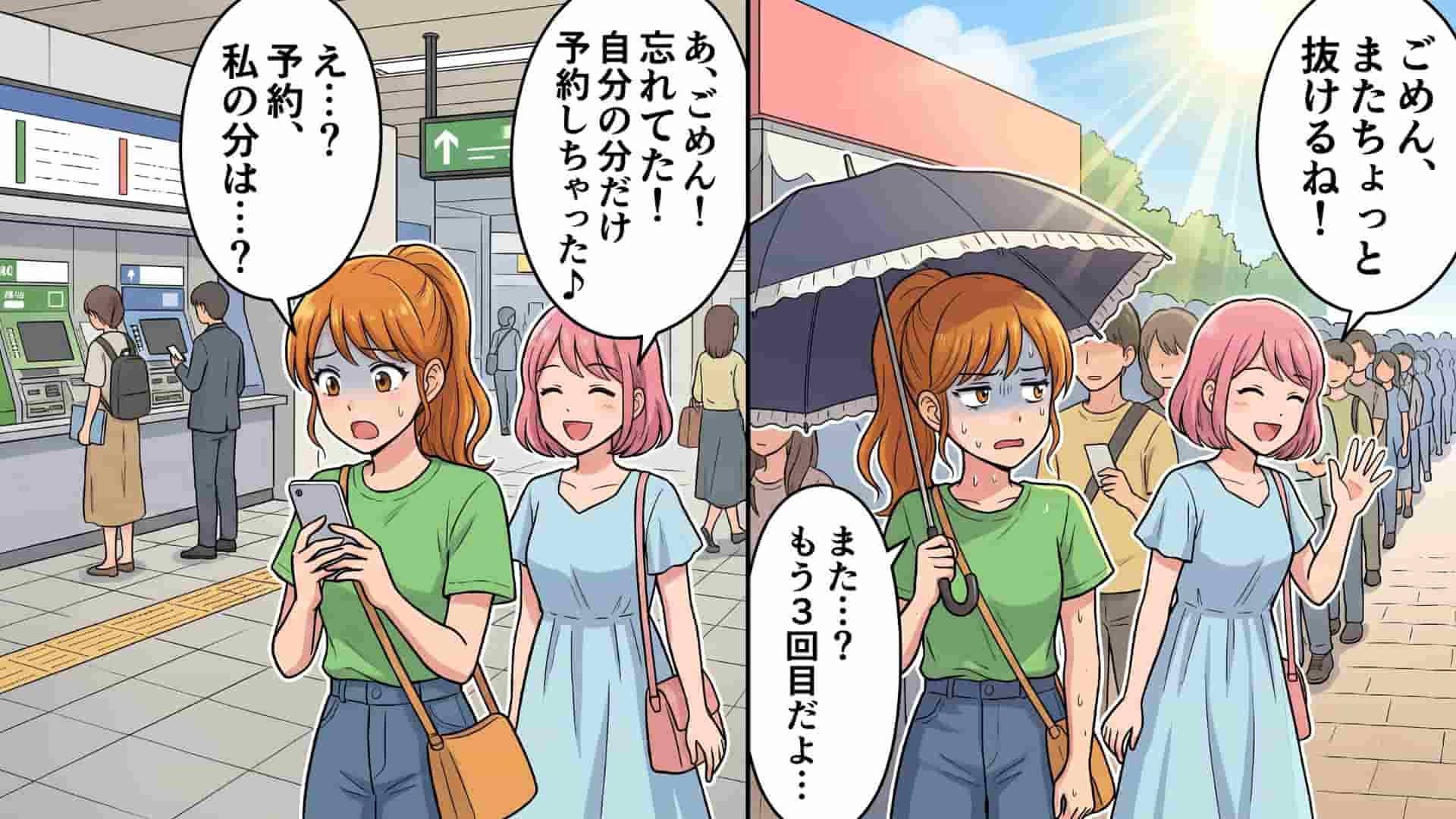 【推し活】ライブ遠征中、身勝手な行動を繰り返す友人。グッズ列に並んでいたら“まさかの展開”に...！？
