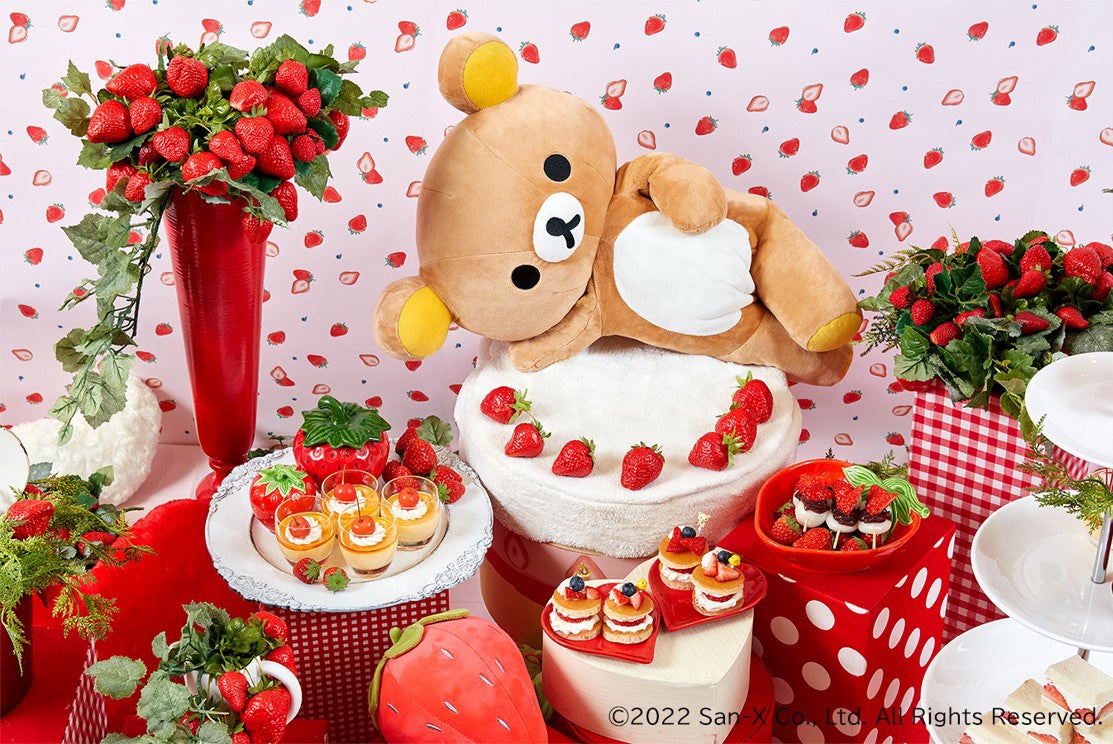 新宿“リラックマのストロベリーパーティ”テーマのスイーツブッフェ開催