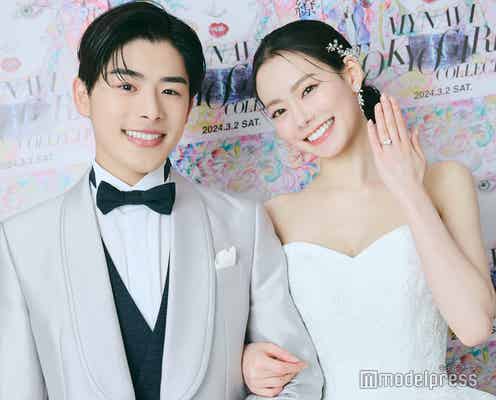 なこなこカップル・なごみ、ミニ丈で美脚際立つ こーくんとのウエディングフォトに「美しすぎ」「ラブラブぶりが素敵」の声