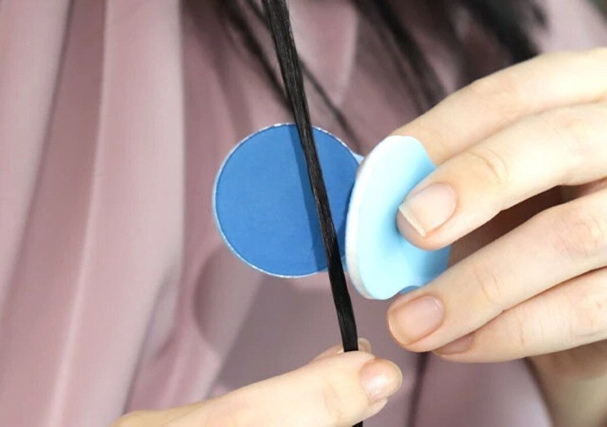 ダイソー　カラーヘアチョーク　使用例