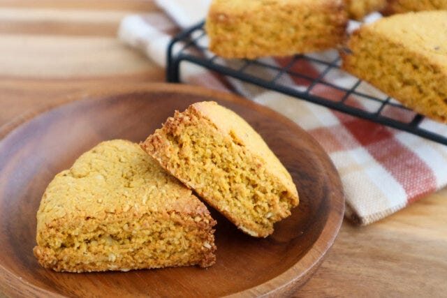 かぼちゃのオートミールスコーン　出来上がり