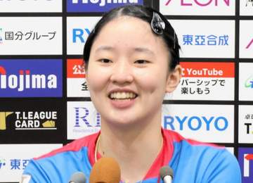 張本美和 世界選手権団体戦55年ぶり世界一へ意欲 「金メダルしか目指していない」 前回は決勝で中国に惜敗