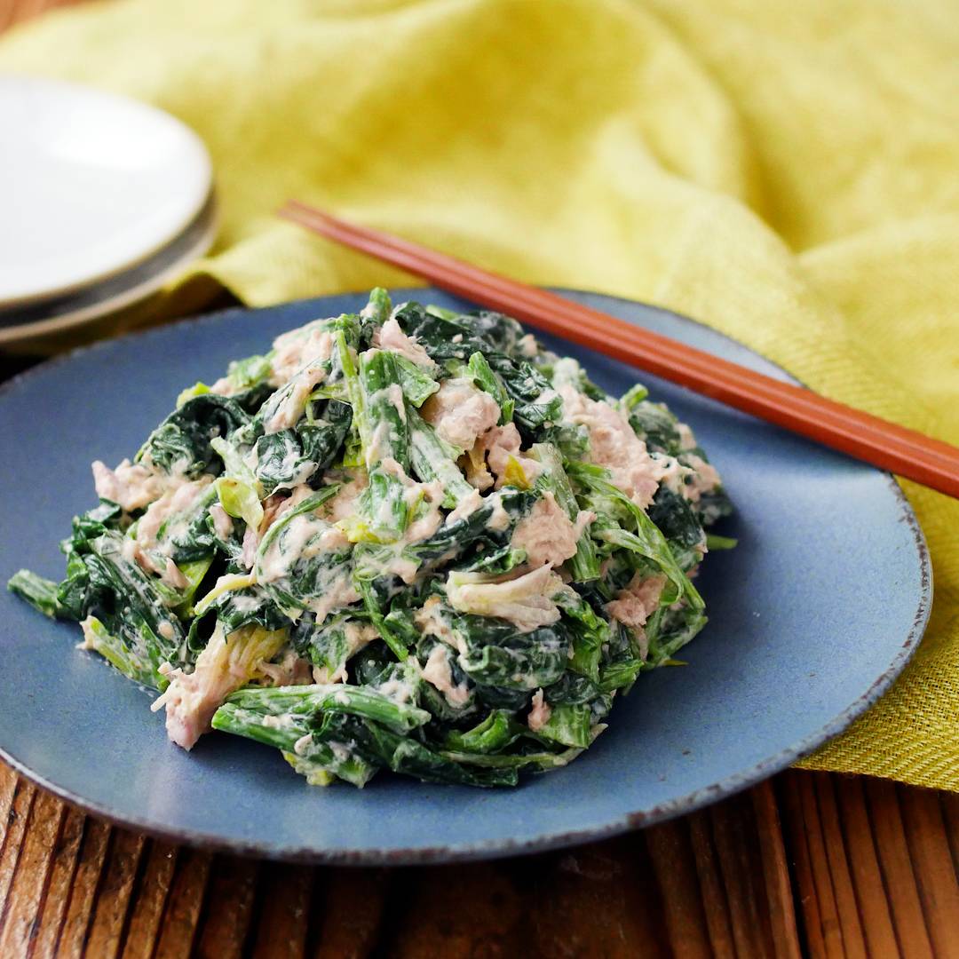 あとひと品に。ほうれん草とツナのマヨサラダ