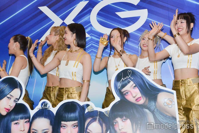 XG(左から)マヤ、ハーヴィー、ジュリン、チサ、ヒナタ、ジュリア(ココナは欠席)(C)モデルプレス