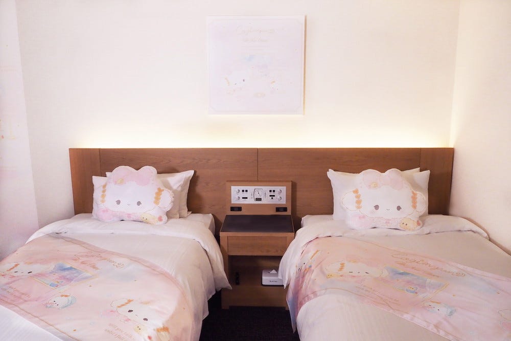 サンリオ「こぎみゅん」コラボルーム、パステル調の“はかなかわいい”世界観を堪能