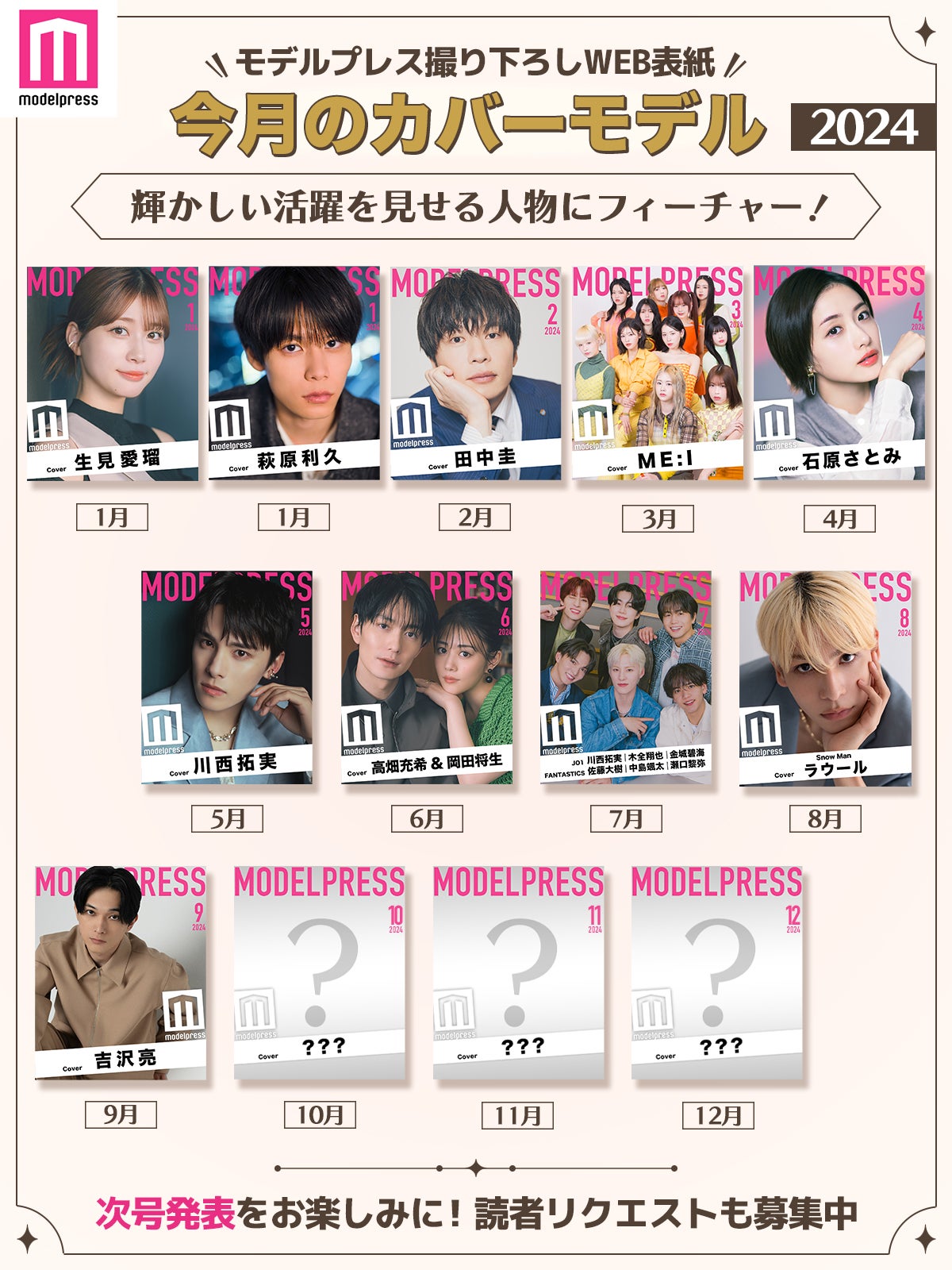 2024年モデルプレス「今月のカバーモデル」