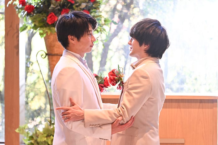 田中圭、林遣都「おっさんずラブ-リターンズ-」第6話(C)テレビ朝日