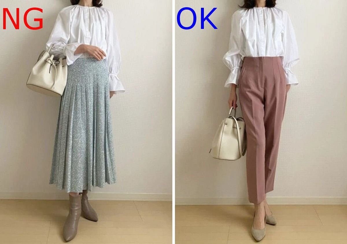 2026春大人女性白ブラウスNG＆OKコーデ