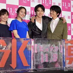 （左から）安里麻里監督、広瀬アリス、山崎賢人、岡山天音（C）モデルプレス