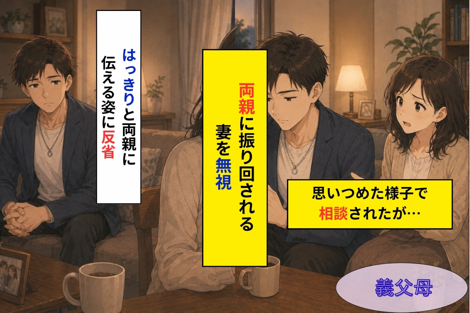 妻に『それくらいやってあげなよ』と返した僕→母の味方をしたつもりが、妻の表情で間違いに気づいた