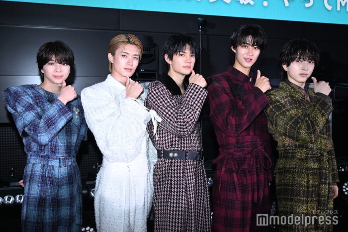 M!LK/塩崎太智、山中柔太朗、佐野勇斗、曽野舜太、吉田仁人(C)モデルプレス