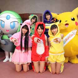 ポケモンをモチーフにした衣装で登場したももいろクローバーZ（C）Nintendo･Creatures･GAME FREAK･TV Tokyo･ShoPro･JR Kikaku （C）Pokemon （C）2012ピカチュウプロジェクト