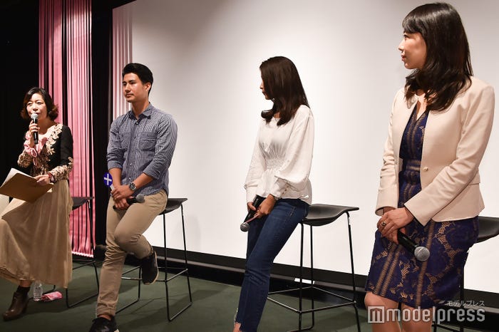 トークショーの様子/溝口綾子氏、玉城大志、福山智可子 、難波美智代氏(C)モデルプレス