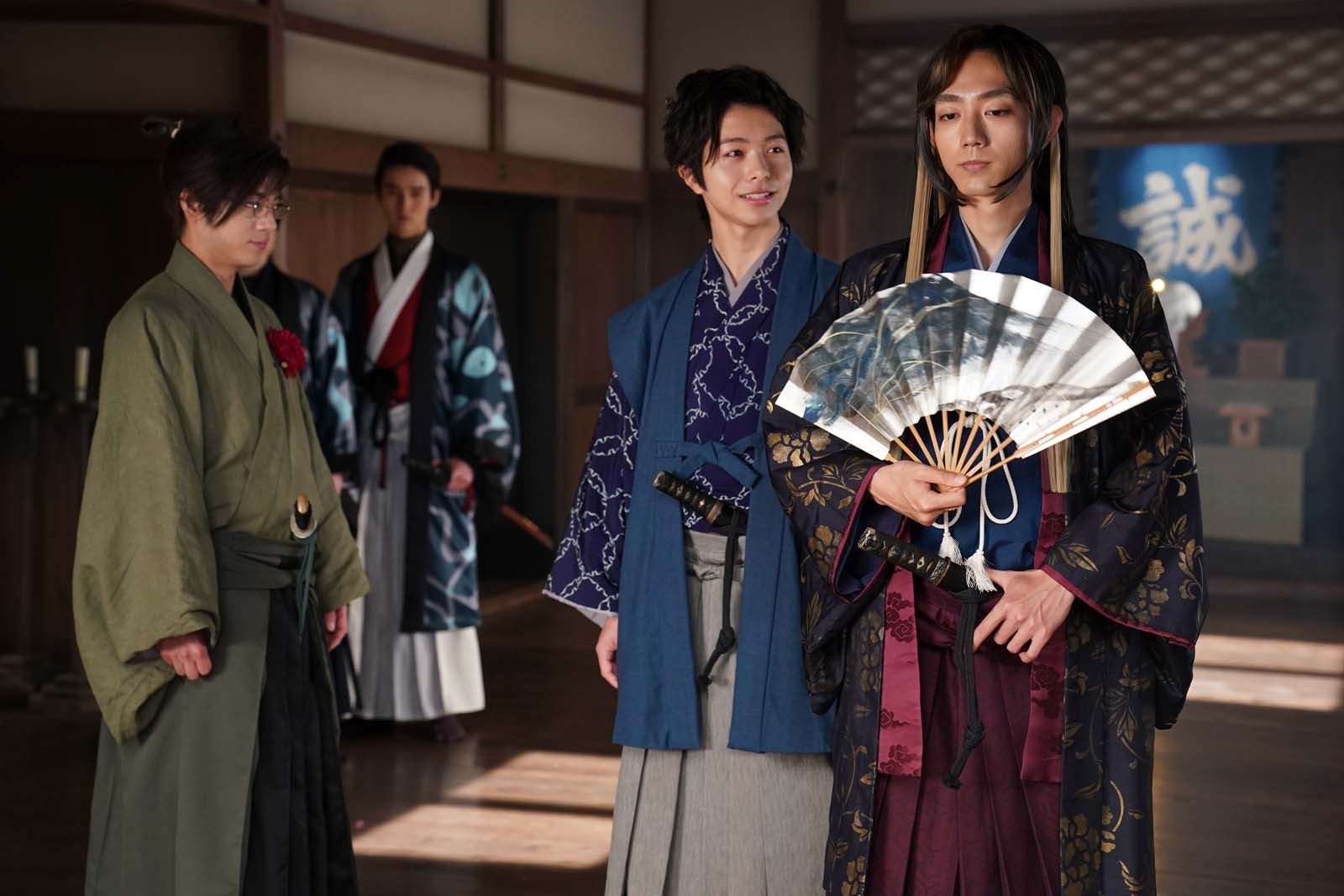 （左から）永田崇人、松本仁、駒木根葵汰「君とゆきて咲く～新選組青春録～」第13話より（C）テレビ朝日