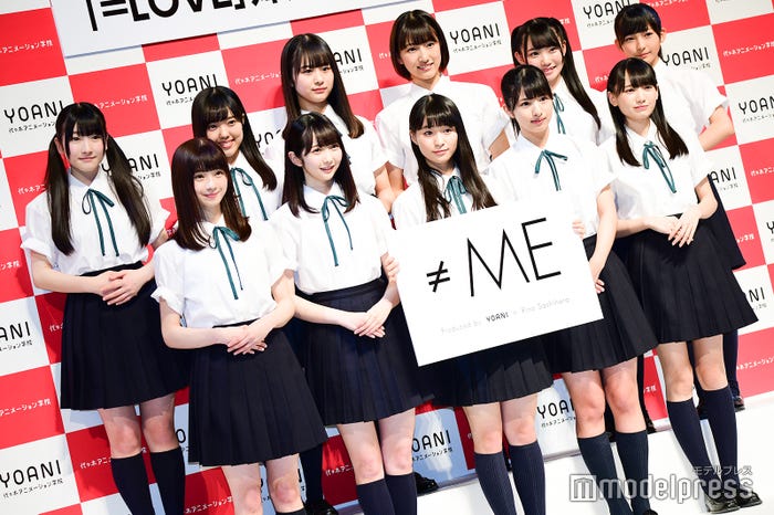 (後列左から)櫻井もも、落合希来里、尾木波菜、蟹沢萌子、本田珠由記、永田詩央里(前列左から)菅波美玲、谷崎早耶、冨田菜々風、河口夏音、鈴木瞳美 (C)モデルプレス