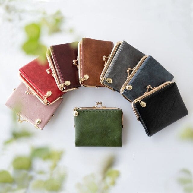 minne　ミニ財布　まとめ　二つ折りがま口財布　gifyleather