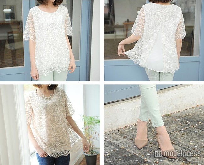 シフォン素材レーストップス「NETSTAR」2,980円（税込）