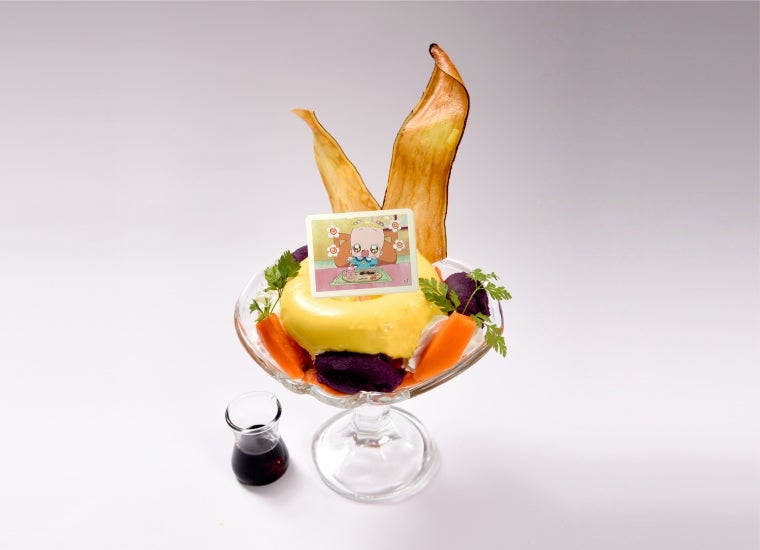 「ハナちゃん野菜食べられるようになってね」パフェ1,290円（税抜）（C）東映アニメーション