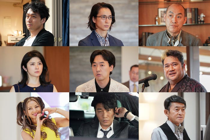(左上から時計回りに)渡辺大、戸塚祥太、山西惇、勝矢、半海一晃、高橋努、ゆきぽよ、宮澤エマ、今井隆文(C)日本テレビ
