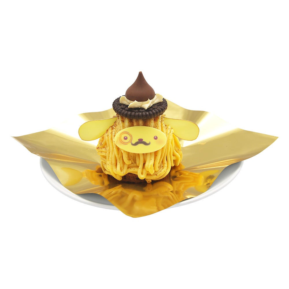 ポムポムプリンのさつま芋と和三盆のモンブラン950円（C）2025 SANRIO CO., LTD. TOKYO, JAPAN 著作 株式会社サンリオ