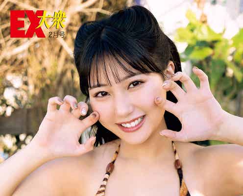 HKT48田中美久、トラ柄水着で美バスト披露「ちょっとコスプレっぽくて面白い」