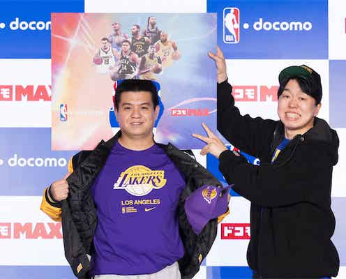 ジェラードン、NBA開幕戦を笑いでジャック!かみちぃ&アタック西本が“角刈り型抜き”で魅せた圧巻パフォーマンス